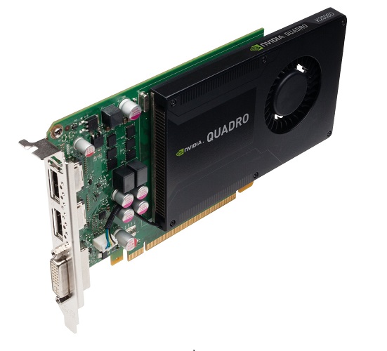 NVIDIA Quadro K2000 (384 core, 2GB GDDR5, 128-bit, 64GB/s, 51 W)