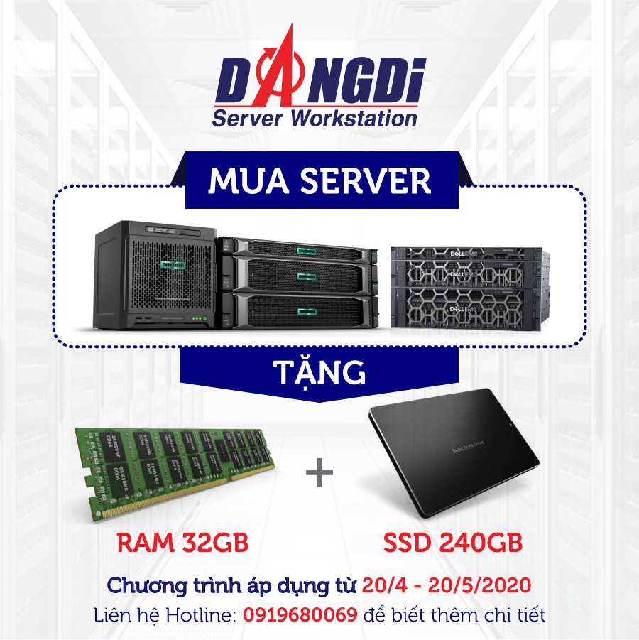 [Khuyến mãi] Mua server tặng RAM và SSD
