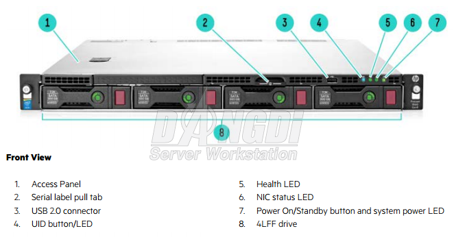 HP ProLiant DL60 G9 LFF E5-2603v3 4GB-R B140i Non-hot Plug SATA (777394-B21)-1